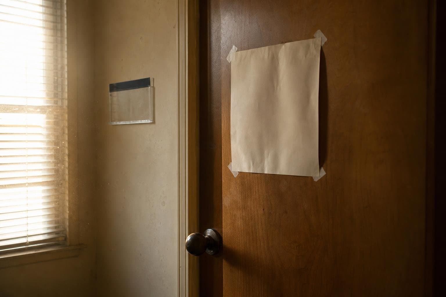 A cork board with index cards pinned at angles, lit by late afternoon window light, no desk or screen visible.